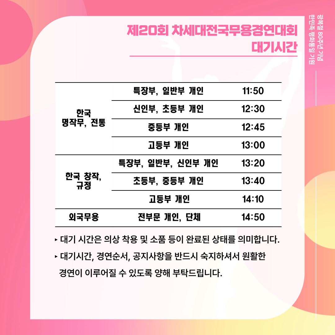 제20회 차세대 전국무용경연대회 대기시간 안내3.jpg